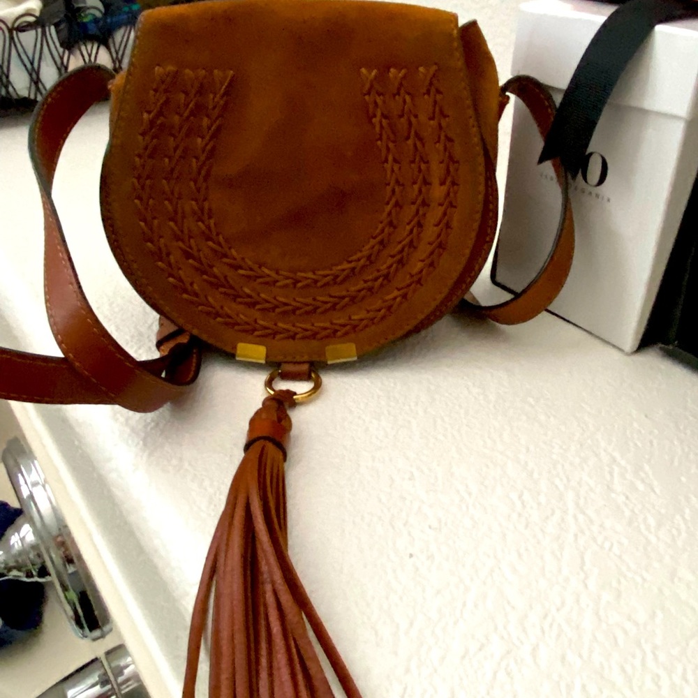 RARE Chloe Marcie small bag, brown suede, great condition with dust bag